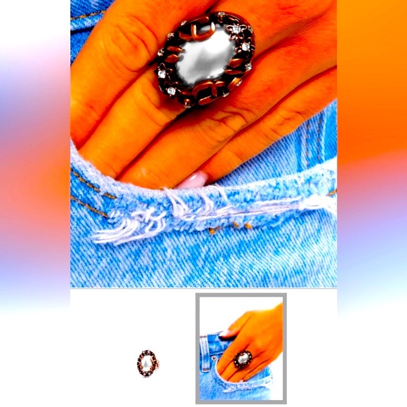 🔥🩶🔥 “FLASHY FRENZY” COPPER RING ~ PAPARAZZI❗️ 🔥🩶🔥 - Picture 3 of 4